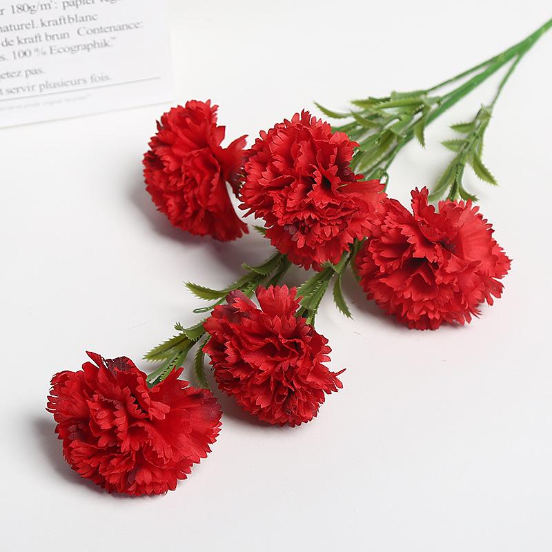 High-End Artificial Carnation Bouquet for Weddings and Home Decor