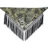 Chinese Style Triangular Waist Belt Printing Ethnic Style Trim Butt Curtain Irregular Hem Ruched Triangular Waistband Adult