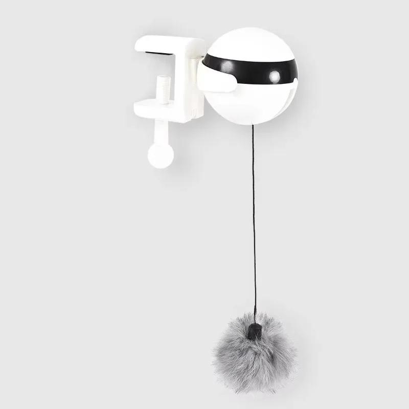 Simple Style Auto Shutoff Cat Playing Automatic Cat Teaser Toy Hands-Free Play 7cm Ball Clamp Design 5-Minute for Pets Ball Toy