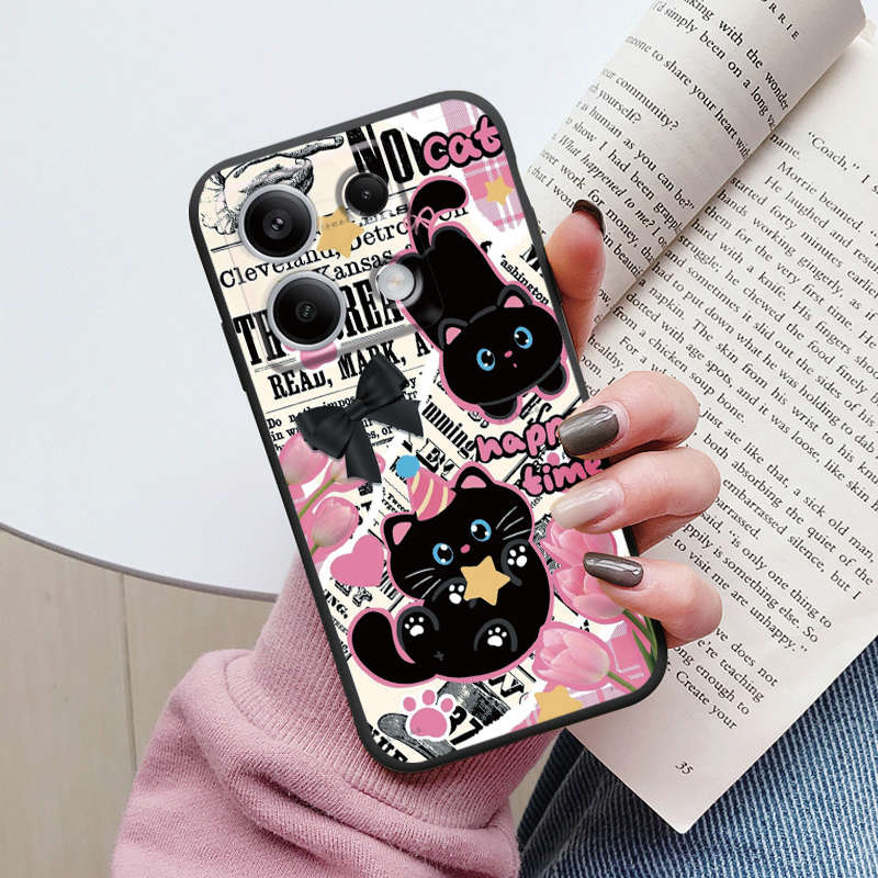 Cartoon Hülle Für Redmi 13C 4G 5G 13R Note 13 Pro Redmi13 Note13R Poco C65 M6 Pro X6 PocoM6 Niedliche Katzen Hülle Weicher Stoßfänger Paar