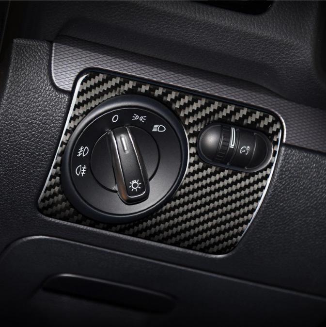 Volkswagen Scirocco Carbon Fiber Interior Headlight Switch Trim Frame Sticker