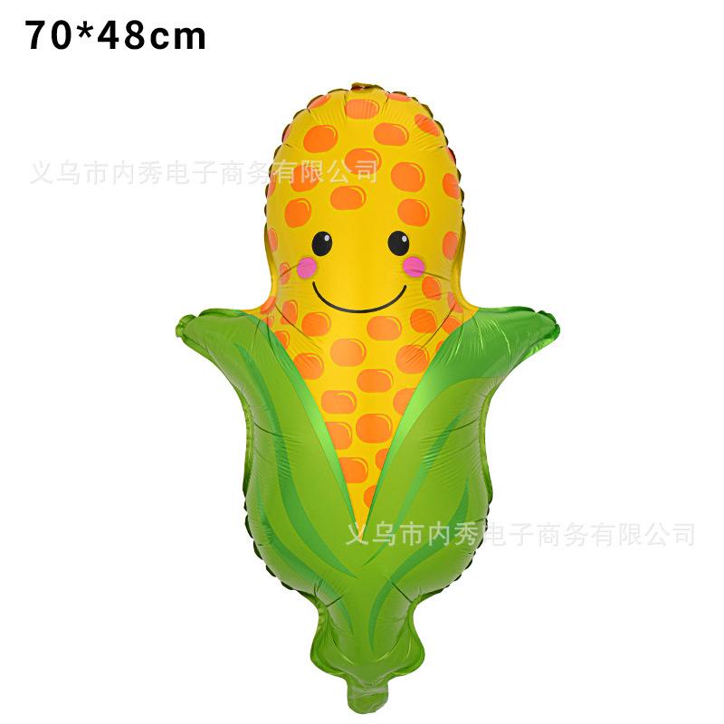 Bbq Pig Balloon Summer Outdoor Bbq Party Balloon Beer Vegetable Theme Aluminum Film Balloon Set Sauce Bottle