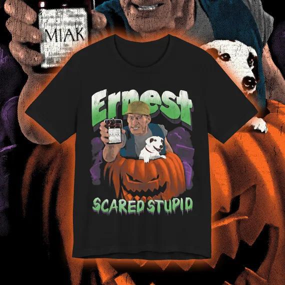 Ernest Scared Stupid Jim Varney Halloween Shirt Black Unisex S-5XL Unisex T-Shirt S