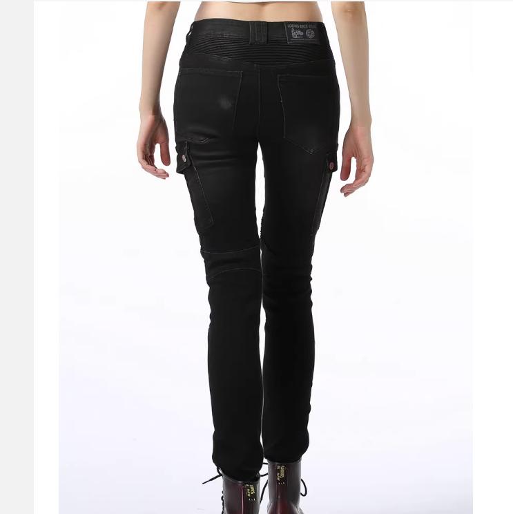 LOONG+BIKER Motorsykkelkjørebukser Jeans For Kvinner+ Offroad Motorsykkelbukser Anti-Fall Bukser