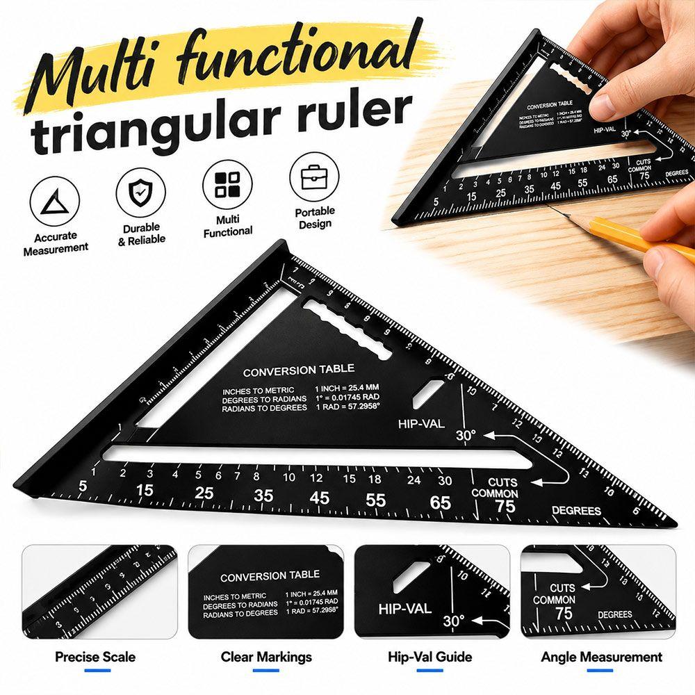 Alloy Triangle Ruler 90 Degree Measuring Square New L Square for Builders