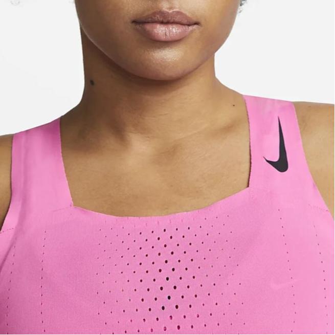 Nike Dri Fit Adv Aeroswift Logo Square Neck Tank Top Women Tops Violet DM7551-606