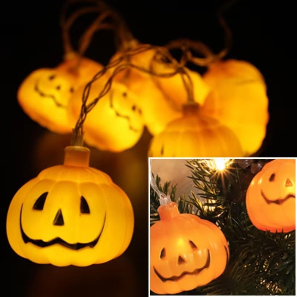 Horror Theme Pumpkin Shaped Lamp 10 Light Strings Skull Head Lamp Ghost Shaped Lamp Halloween Day