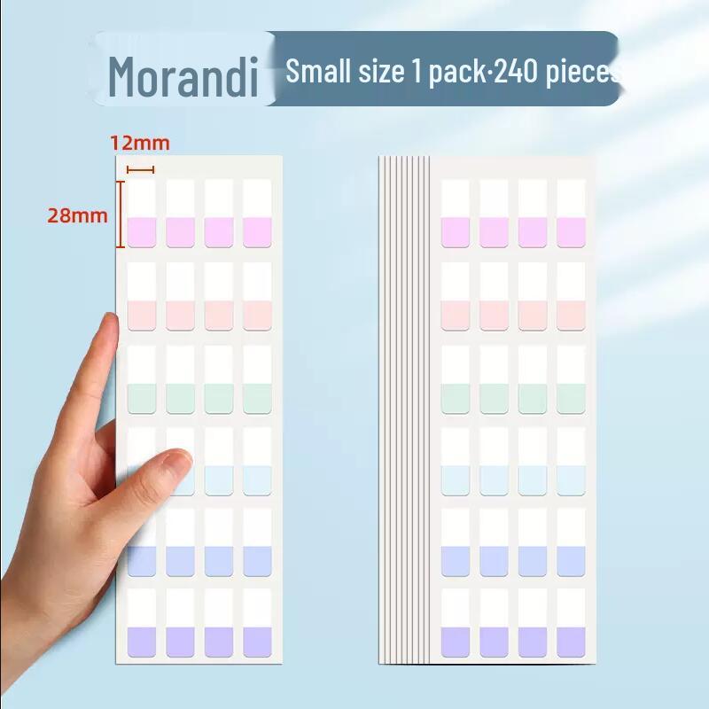 Morandi Color Index & Label Stickers - Reusable Sticky Notes for Card Exchange