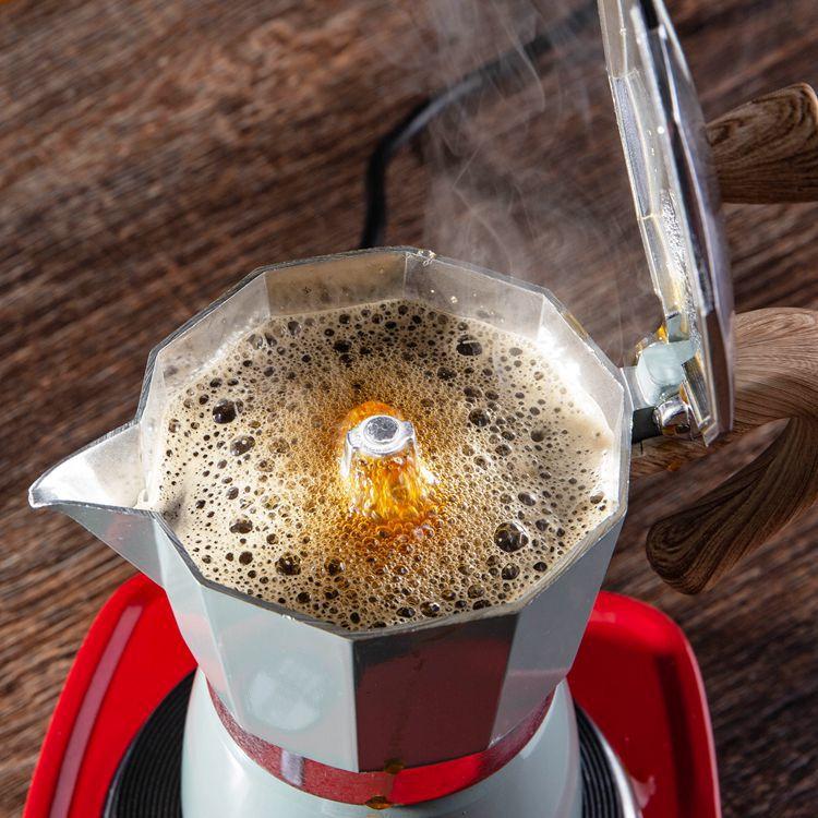 Moka Italiana in Alluminio per Caffè Espresso Percolatore Pentola da Piano 150/300ML Strumenti da Cucina Caffettiera da Piano