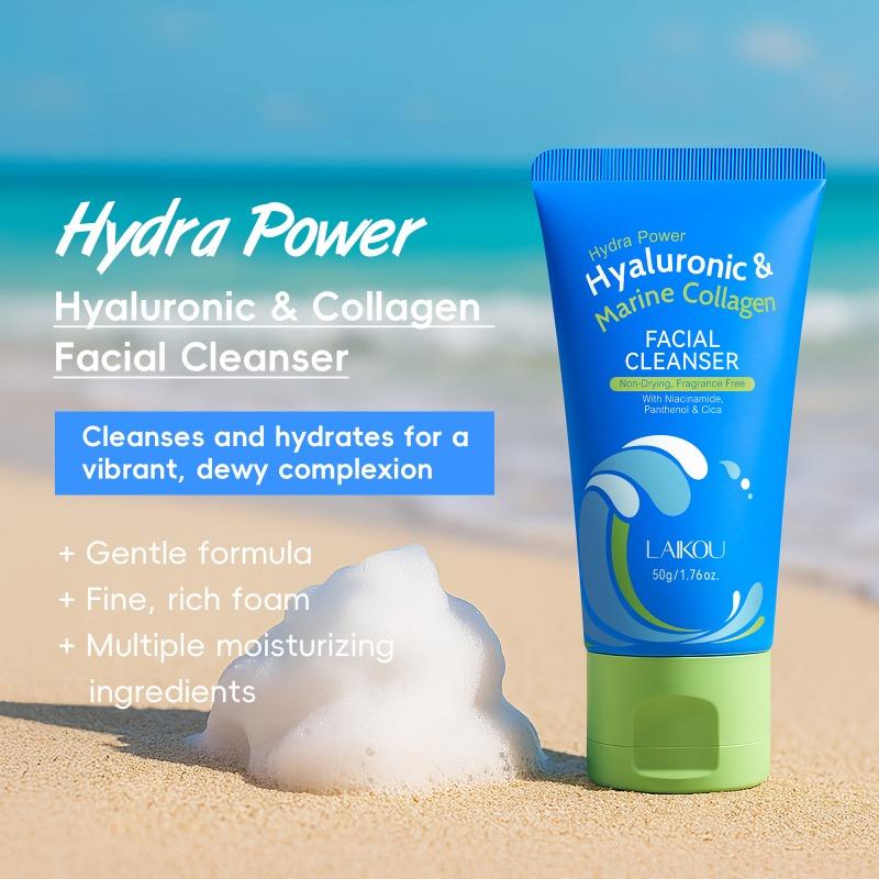 LAIKOU Hyaluronic Acid Collagen Facial Cleanser 50g Cleanses Pores and Hydrate