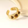 New Titanium Steel Adjustable Open Ring for Women, 18K Gold Plated Minimalist No Fade Luxury Band