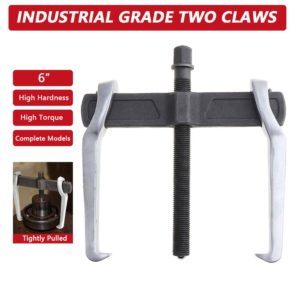 2-Jaw Gear Bearing Puller Removal Tool 4" 6"Industry Gear Adjustable Gear Puller Kit Pulley Remover Straight Type Gear Repair
