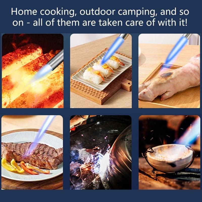 Cartridge Gas Torch with Electronic Ignition and Adjustable Flame Control Up To 1300°C Featuring Fast Change Canister Interfaces and Heat Resistant