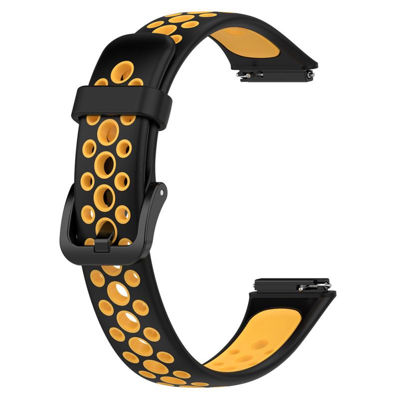 Zweifarbiges Uhrenarmband, weich, atmungsaktiv, Kontrastfarbe, Ersatzarmband, kompatibel mit Huawei