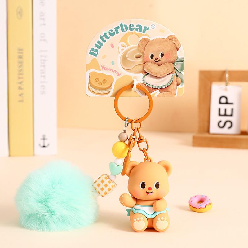 Entzückender Butterbär Serie Schlüsselanhänger Niedlicher Cartoon Auto Taschenanhänger Paargeschenk