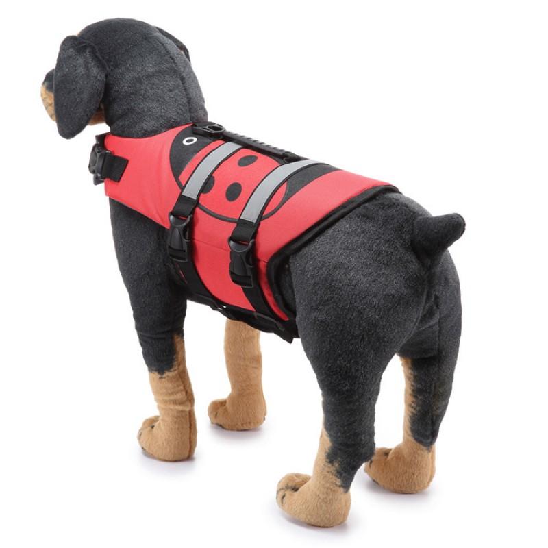 Pet Life Jacket Medium To Large Dogs Swimming Vest With Reflective Stripes Adjustable Hook-and-Loop