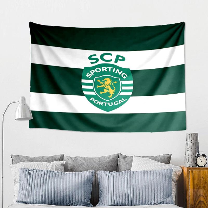 Sportlicher Fußballwappen Wandteppich, Einzigartiger Design Wandteppich, Wanddekoration für Schlafzimmer, Wohnzimmer, Spielzimmer, Herzliche Fan-Feiertagsgeschenke