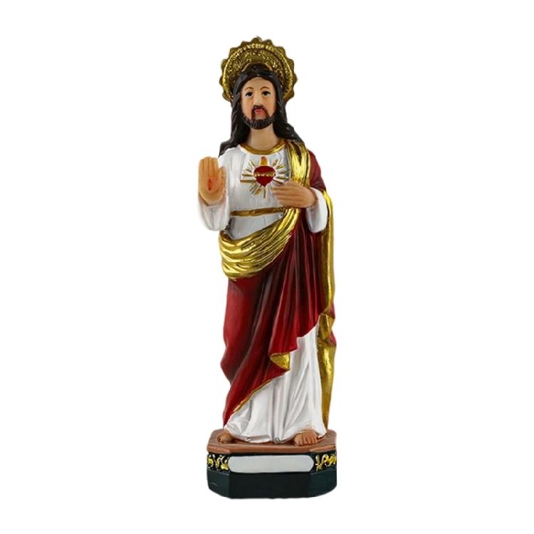Quality Resin Marys Jesuses Statue Light Yet Solid Faith Inspireds Home Accent Catholic Figurine Ornamentation