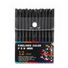 12, 24, 36 Color Watercolor Fineliner Drawing Pen Set with 0.4mm Needle Tip for Outlining