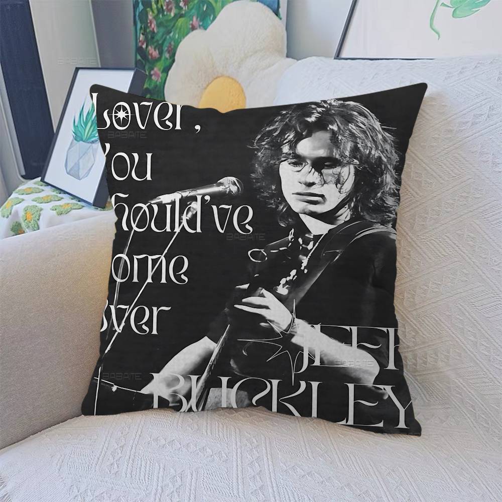 Jeff Buckley Singer Cushion Cover Pillowcase Upholstery Sofa Throw Pillow Home Decor Pillowcas