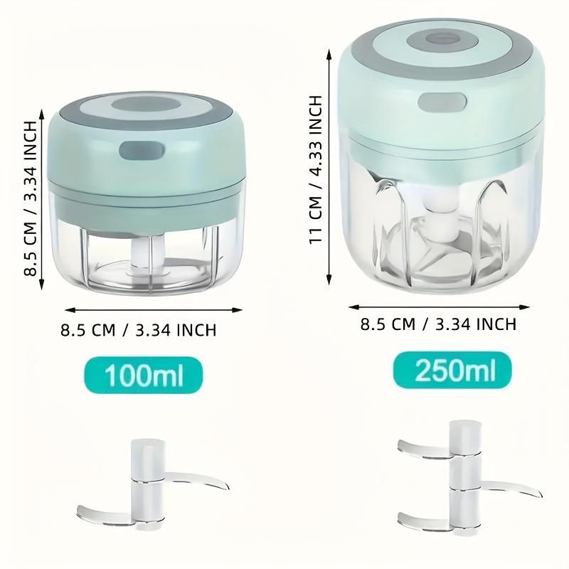 3.38/8.45oz USB Electric Mini Garlic Chopper - Powerful Meat Grinder And Vegetable Crusher For Quick And Easy Food Prep