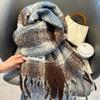 Soft Cashmere Scarf Windproof Neck Warmer New Long Tassel Scarves  Autumn and Winter