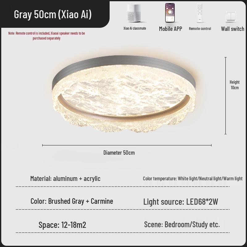 Xieduo 2025 Italian Light Luxury Ceiling Light for Eye Protection in Young Adult Bedrooms