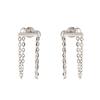 925 Sterling Silver Tassel After Hanging Stud Earring for Women Wedding Christmas Jewelry Accessories Pendientes Eh214