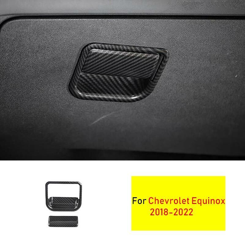 For Chevrolet Equinox 18-22 Carbon Fiber Style Co-Pilot Storage Box Handle Cover