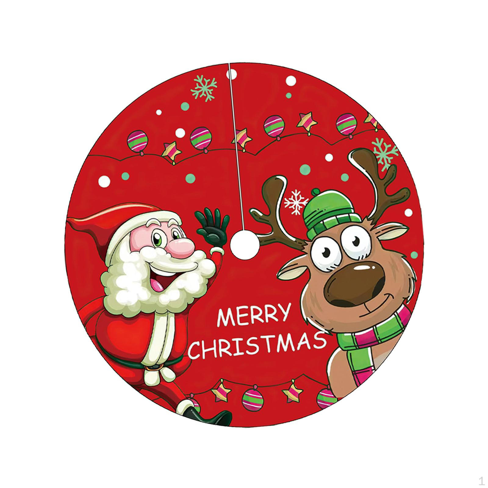 

Украшение для юбки рождественской елки, Рождественский мягкий толстый коврик Style B