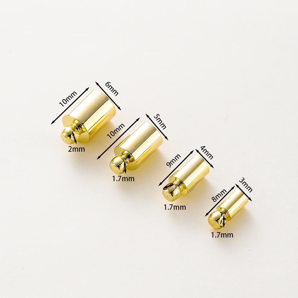 20ks/Šarže 14K Pozlacené Koncové Krimpovací Čepičky Čepičky na Koženou Šňůrku Pro DIY Náhrdelník Výroba Šperků Komponenty