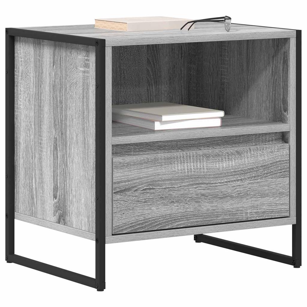 Nightstand Set of 2 Grey Sonoma 50 x 39.5 x 50 cm Particleboard