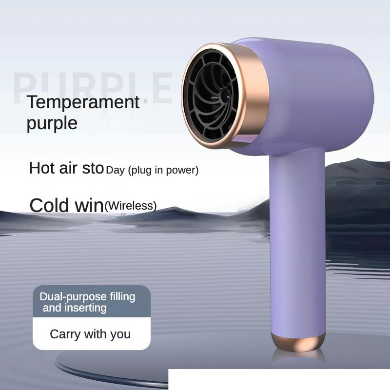 Hochleistungs-Haartrockner Kabelloses Laden Ionen-Technologie Schnelles Trocknen für schonende Haarpflege Haartrockner Grau (10 Watt)