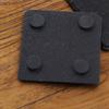 4-Inch Square Slate Drink Coasters Set with Anti-Scratch Bottom Blank Rock Coasters for Drink Coffee Bar Kitchen Home Decor