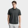 Fila F.C. Classic Minimalist Basic Casual Light Business Versatile Comfortable Knitted Short Sleeve Polo Shirt Men Tops Shadow-Gray F11M621103FCC