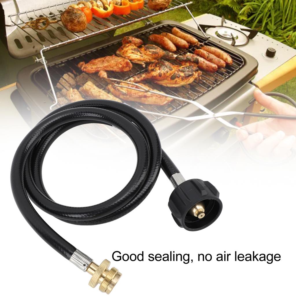 4ft Propane Adapter Hose 1lb To 20lb Propane Convert Hose with QCC1 Type Brass Connector for Gas Cylinder Grill Stoves