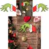 Charming Wooden Christmas Door Hanger Grinch Wreath For Festive Home Decor
