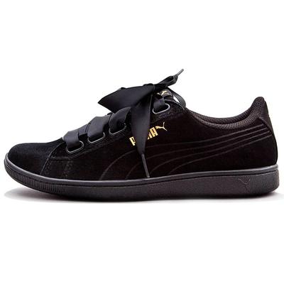 (WMNS) Vikky Ribbon Satin Black Women's 366416-01