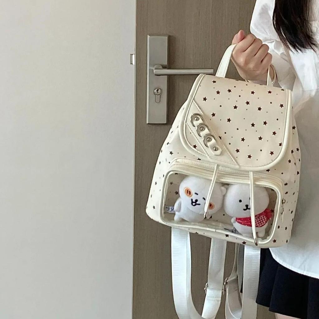 New Original Preppy Style Sweet Ulzzang Ita Bag Cute Star Women'S Backpack Dolls Bag Lightweight Comic Show Concert Backpack