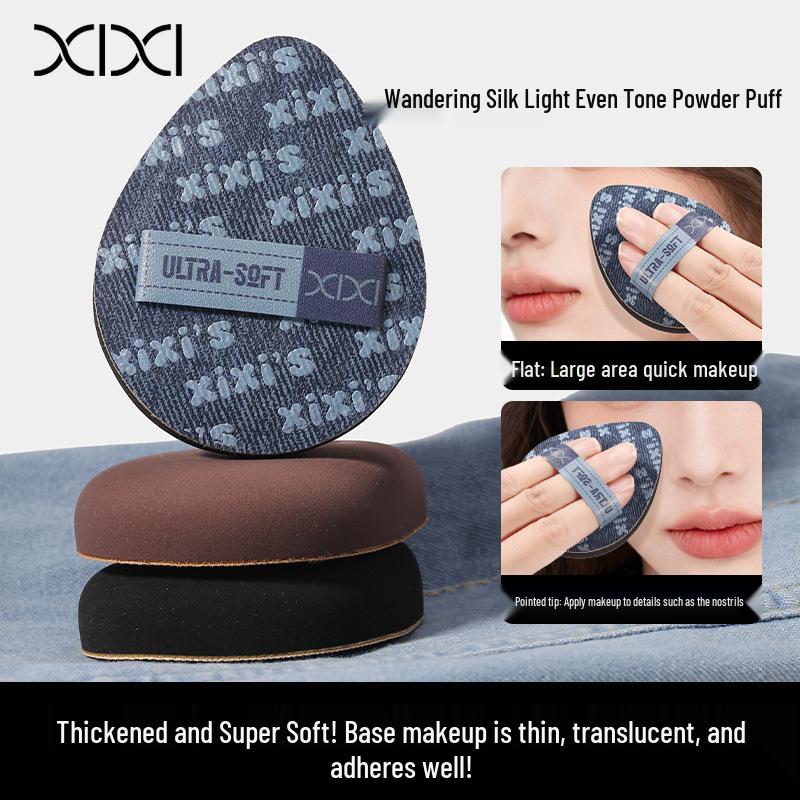 XiXi Dual-Use Wet & Dry Cushion Foundation Puff - Thick, Soft, Non-Stick, Non-Absorbing Powder Makeup Tool