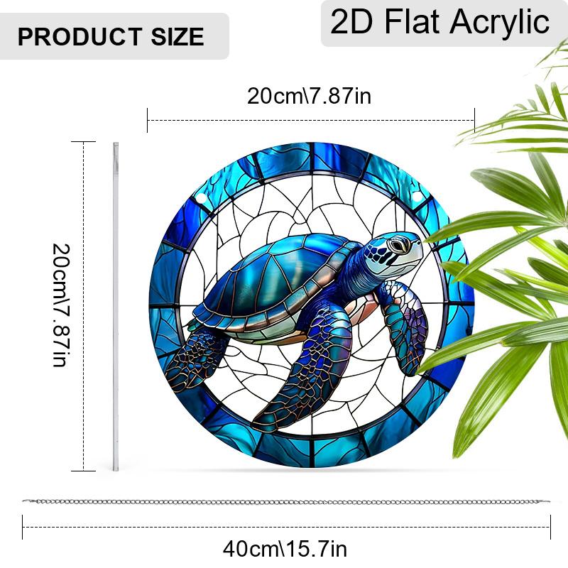 Acryl-Meeresschildkröte Sonnenschutzglas-Effekt Fensterhänge-Ornament Schildkrötenliebhaber Geschenke