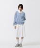 ODDSTUDIO Sporty Track Semi-Crop Knit Zip-Up - Sky Blue
