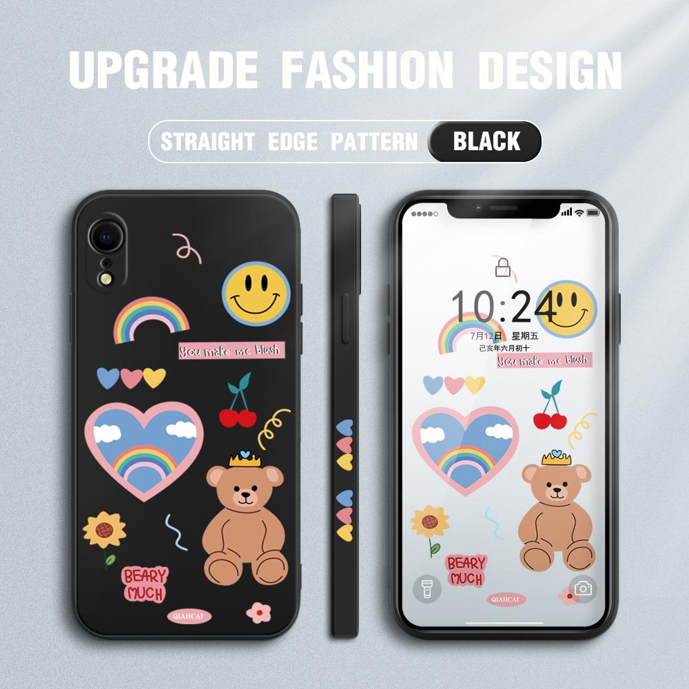 Husă de telefon colorată cu urs de desene animate pentru Redmi Xiaomi POCO Note 10 Pro 9 9A 9T 10C 8 7 11 Lite 5G X3 M3 Square Edge Full Camera Protect Moale TPU Husă