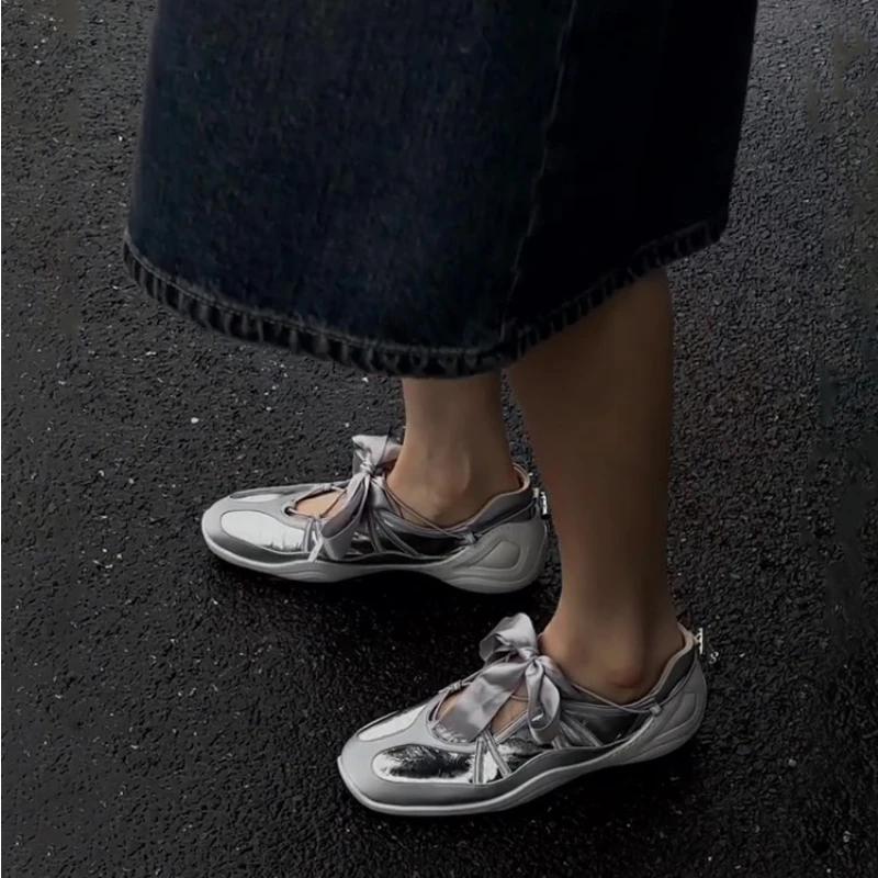 Balerini de modă Pantofi de antrenament germani 2025 Pantofi noi de lux pentru femei Curea fluture Pantofi Mary Jane Adidași de balet