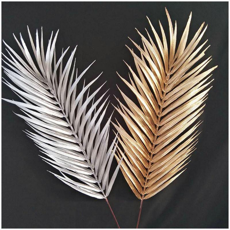 Iron Artificial Tree Leaves Rubber Realistic Greenery Wedding Photo Decor Props