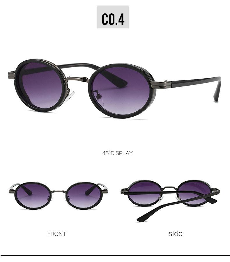 Metal Style Small Frame European & American Oval Sunglasses - UV Protection for Men & Women