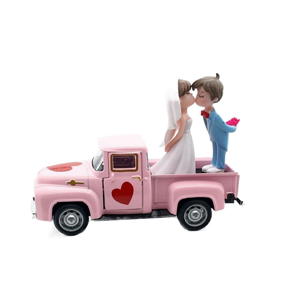 

Statue Mini Car Ornament Heart-Shaped Metal Car Miniature Model Children Toys Style D