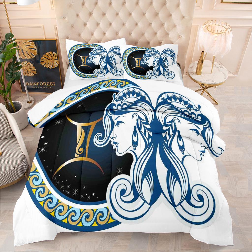Mandala Floral Dream Geometric Pattern Bohemian Homestay Comforter Set - 3 Piece Set (feather Silk Cotton)