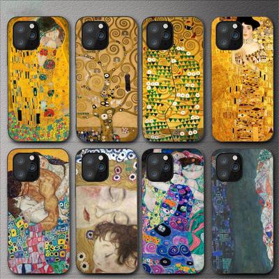 Funda de teléfono Gustav Klimt Art para Iphone 11 12 Mini 13 14 Pro Xs Max X 8 7 6s Plus 5 Se Xr Shell