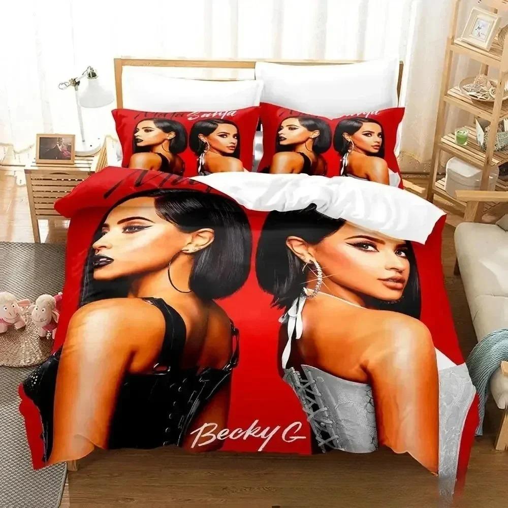 Hot Singer Becky G Bedding Set 3D Print Duvet Cover Pillowcase Adult Boy Girl Bedroom Decoration Gift Single Double Size Gift